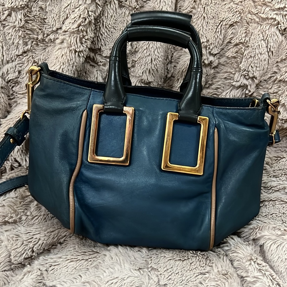 CHLOE Two Way Hand/Crossbody bag in Blue - the only every day bag you will need - Picture 6 of 17